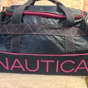 Nautica Blue and Pink Travel Bag